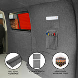 Smoke Grey Van Carpet Lining, Storage Pouches & Adhesive Glue - Used - Good