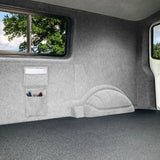 Silver Grey Van Carpet Lining, Storage Pouches & Adhesive Glue - Like New