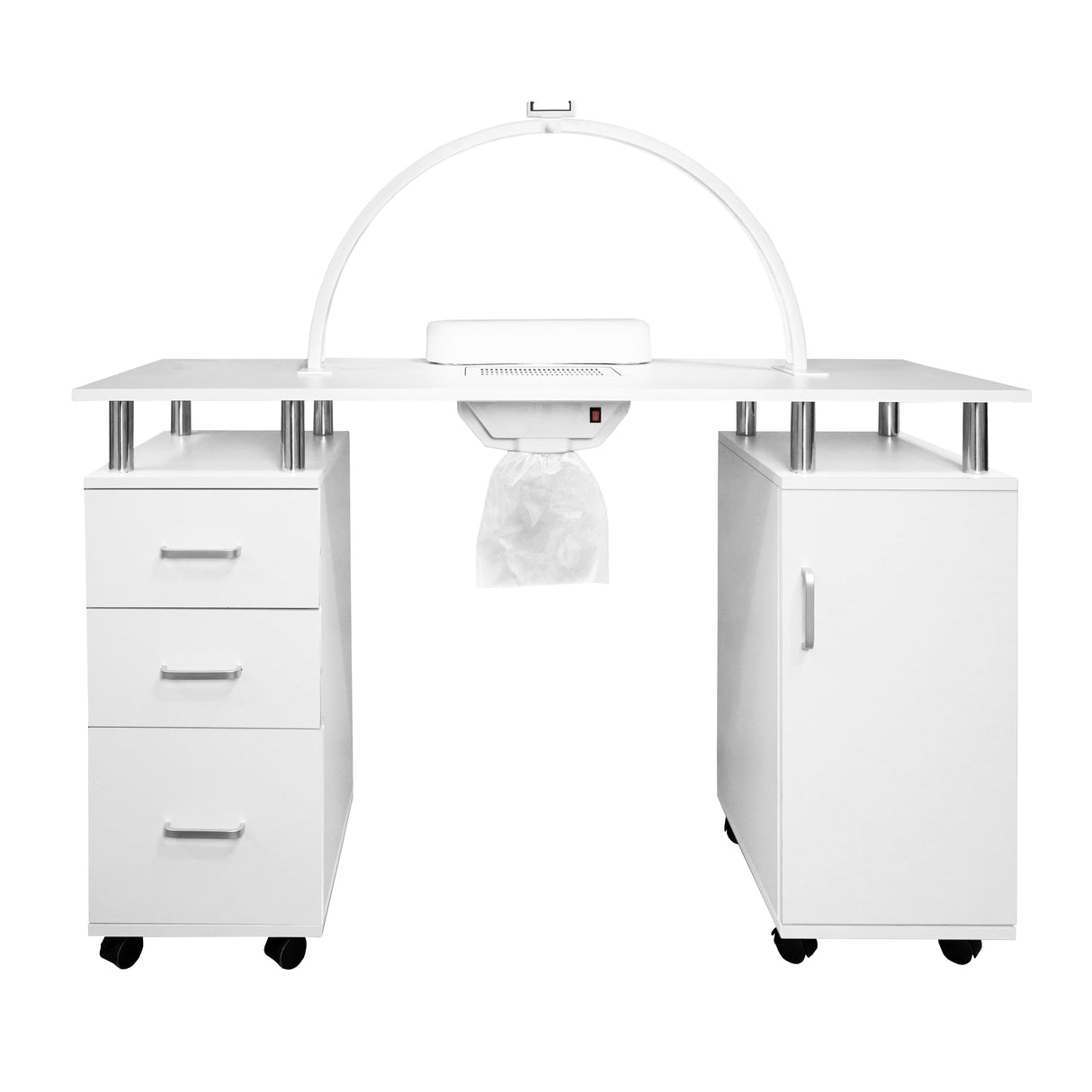 Professional Manicure Table & LED Half Moon Lamp - Used - Good