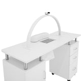 Professional Manicure Table & LED Half Moon Lamp - Used - Acceptable