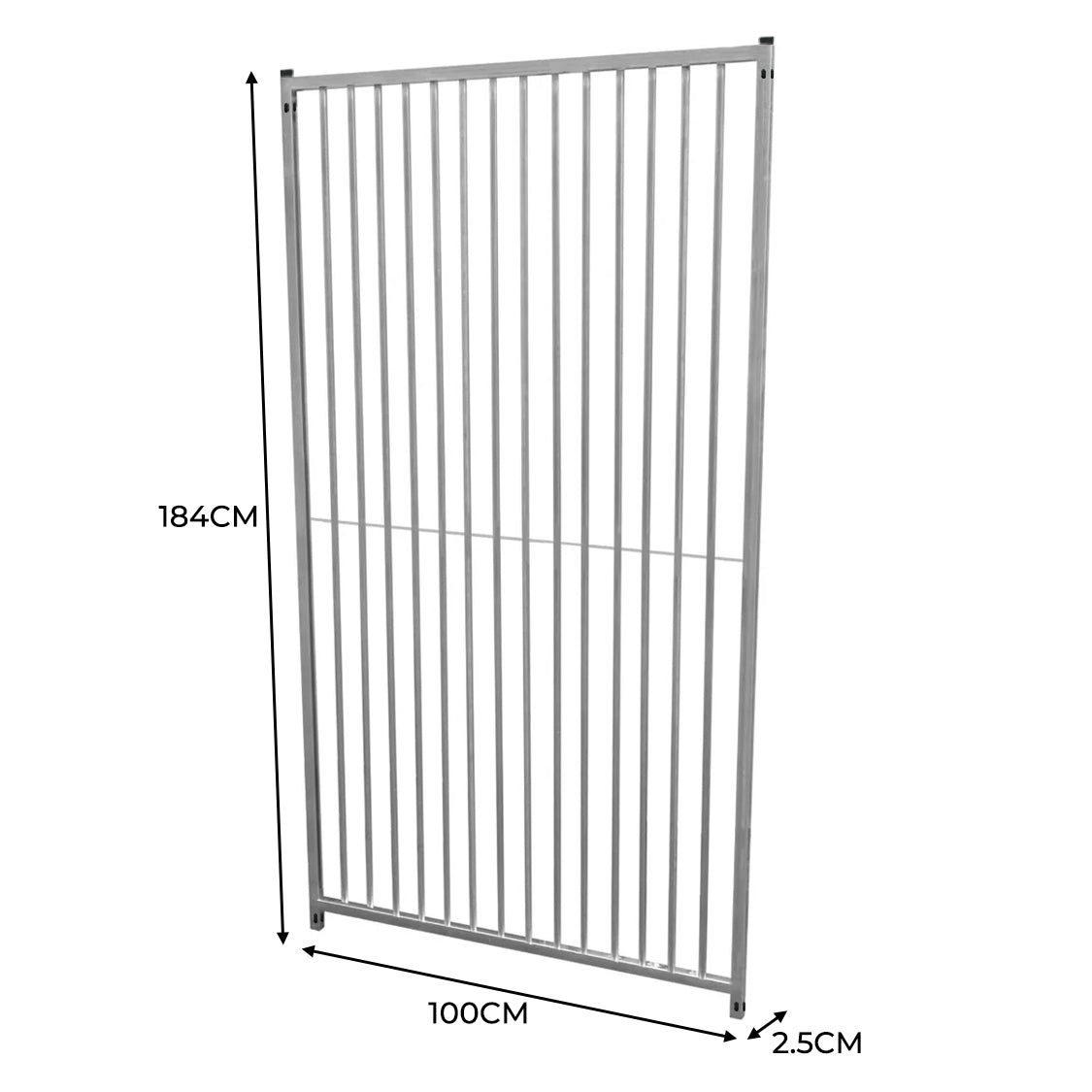 1m Dog Run Panel – 8cm Bar Spacing - Like New