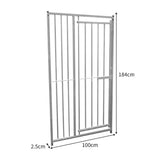 1m Dog Run Panel With Door – 8cm Bar Spacing - Used - Good