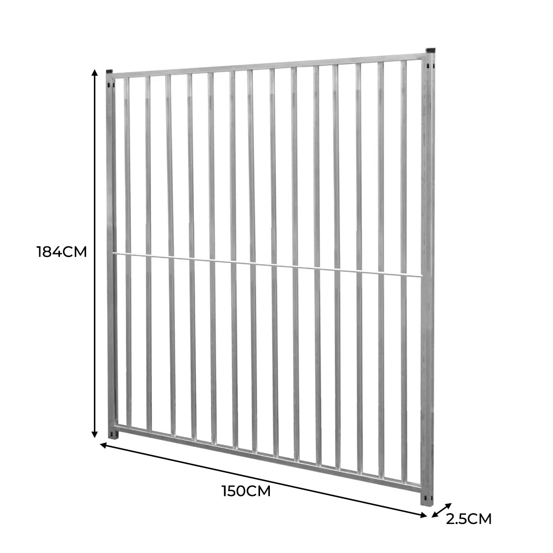 1.5m Dog Run Panel – 8cm Bar Spacing - Like New