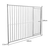 2m Dog Run Panel With Door – 8cm Bar Spacing - Used - Good