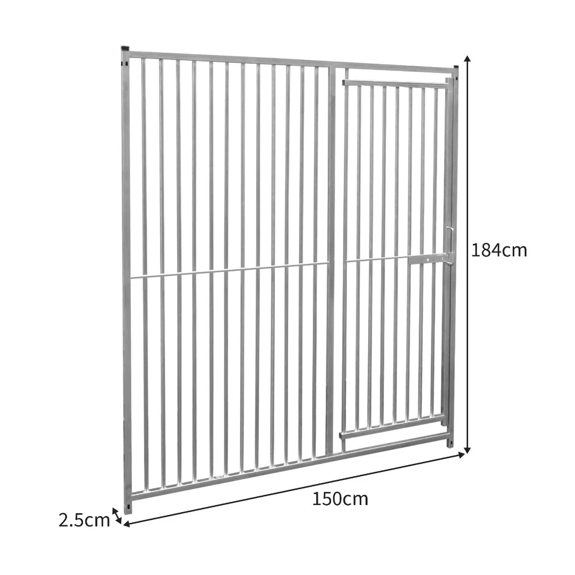 1.5m Dog Run Panel With Door – 5cm Bar Spacing - Used - Very Good