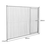 2m Dog Run Panel With Door – 5cm Bar Spacing - Used - Good
