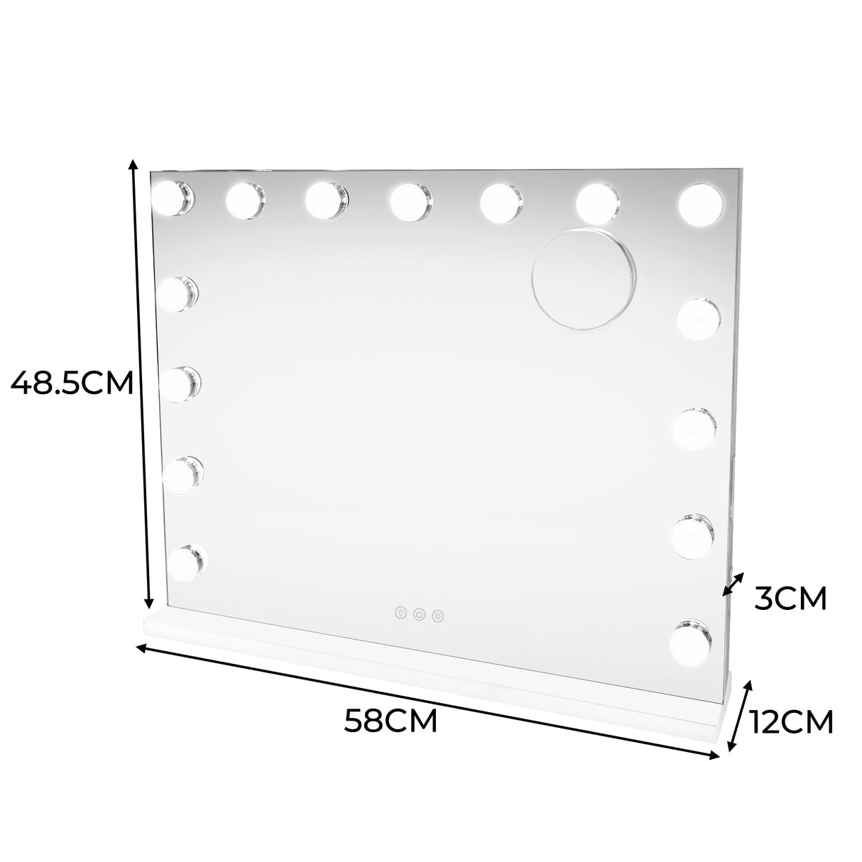 LED Bluetooth Mirror - 58 x 46cm - Used - Good