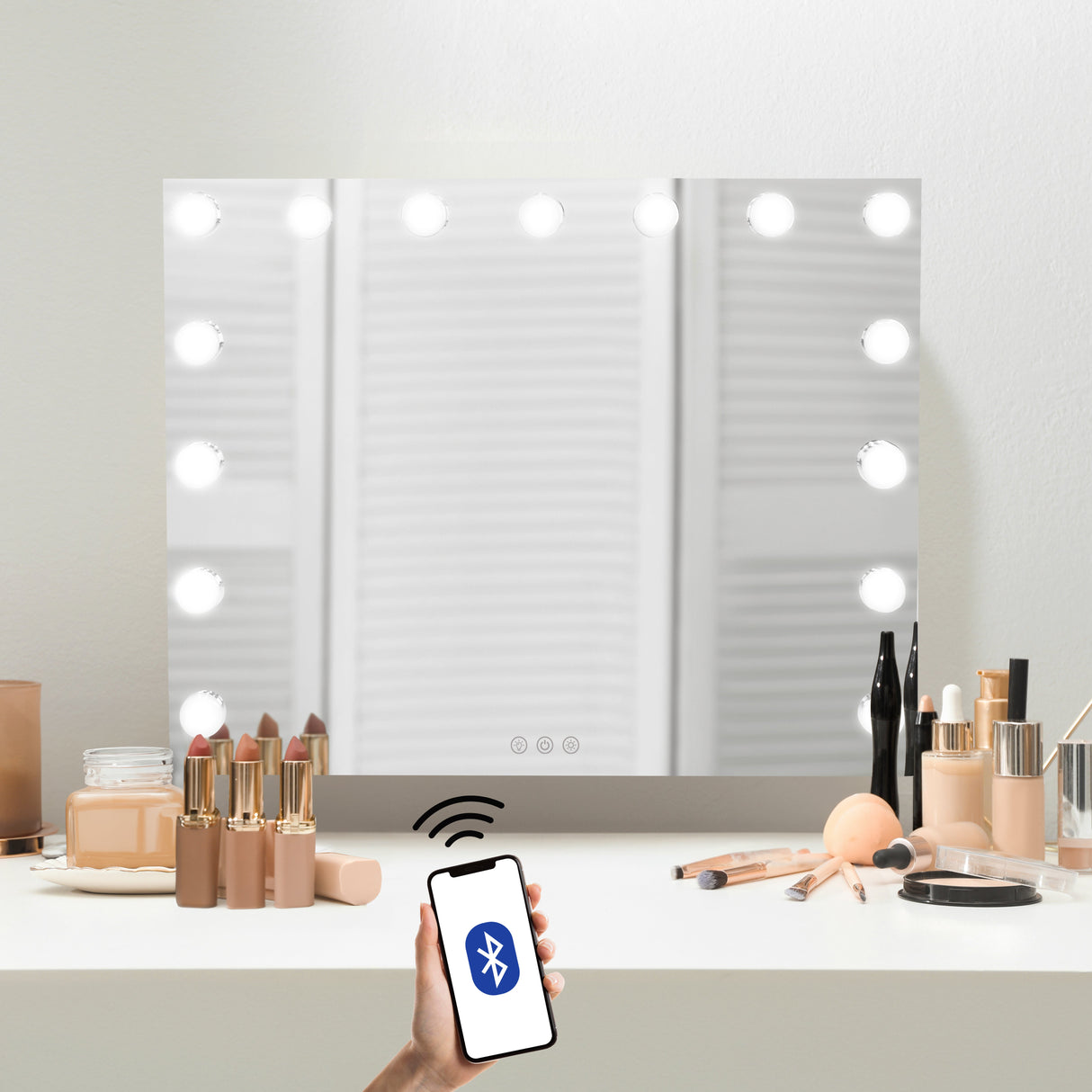 LED Bluetooth Mirror - 58 x 46cm - Used - Acceptable