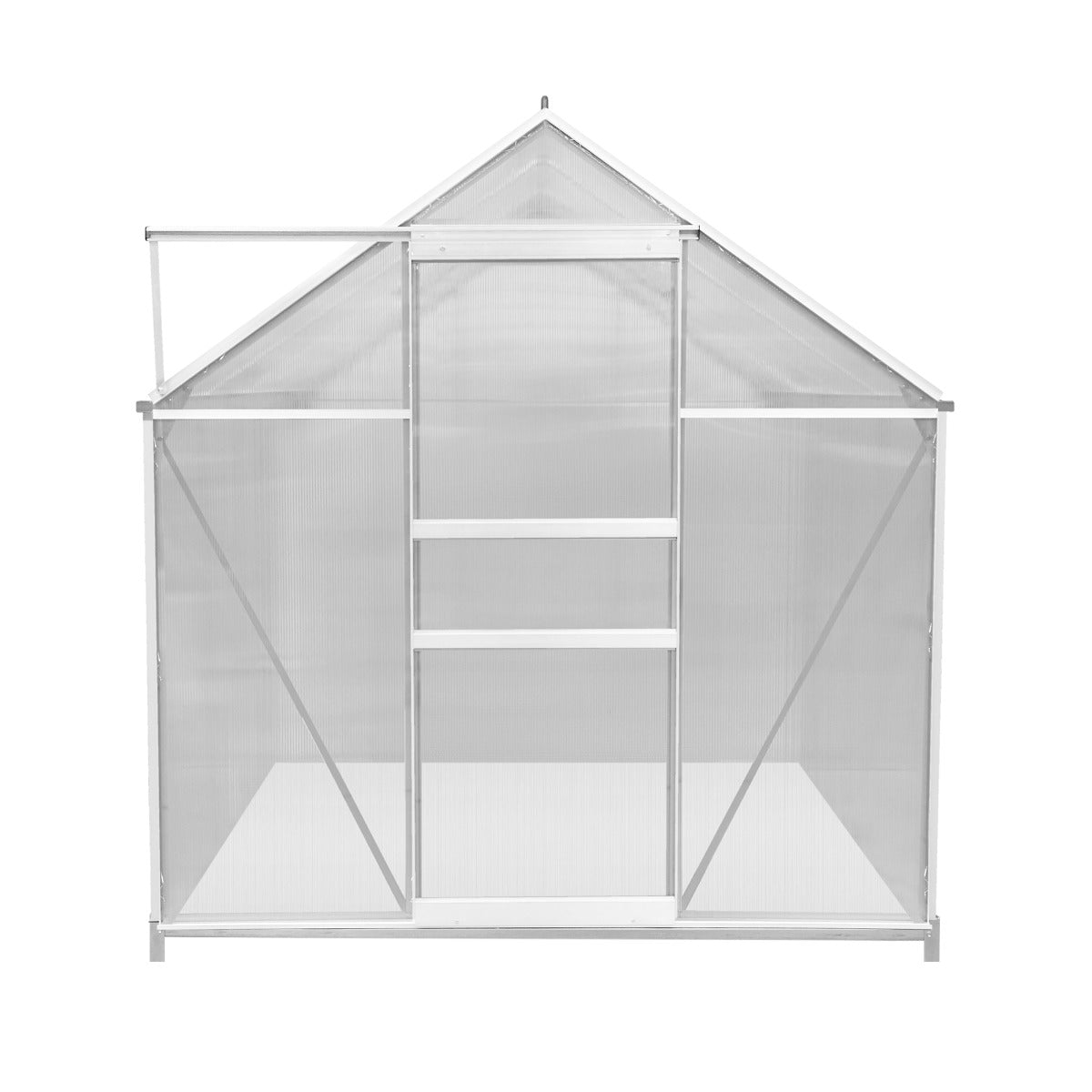 Polycarbonate Greenhouse 6ft x 4ft with Base – Silver - Used - Very Good