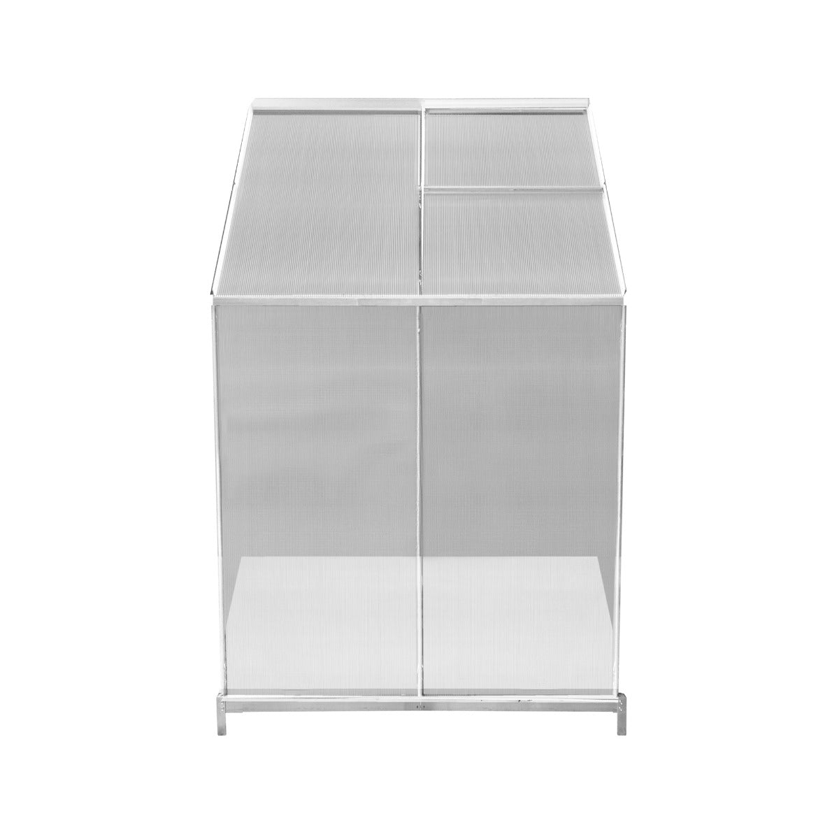 Polycarbonate Greenhouse 6ft x 4ft with Base – Silver - Used - Very Good