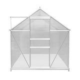Polycarbonate Greenhouse 6ft x 6ft with Base – Silver - Like New