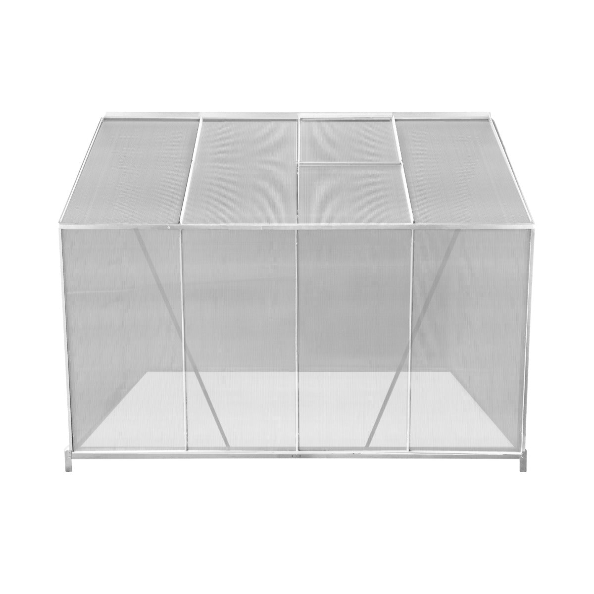 Polycarbonate Greenhouse 6ft x 8ft with Base – Silver - Like New