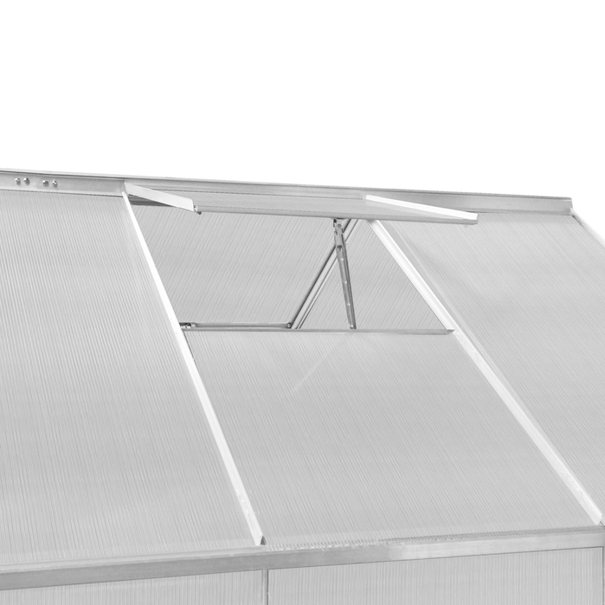 Polycarbonate Greenhouse 6ft x 8ft – Silver - Used - Acceptable