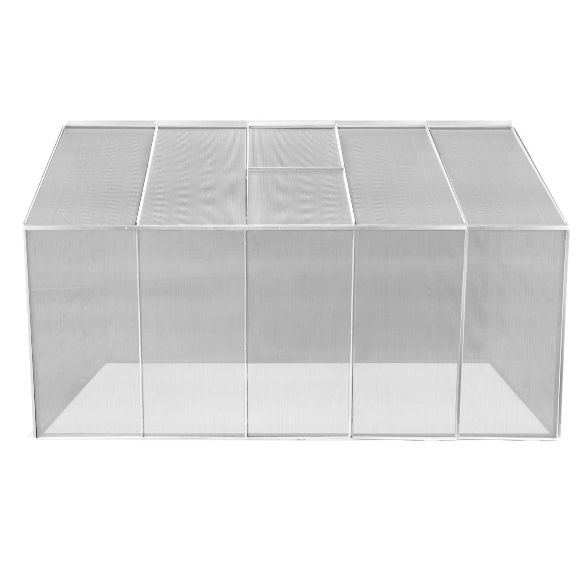 Polycarbonate Greenhouse 6ft x 10ft – Silver - Like New