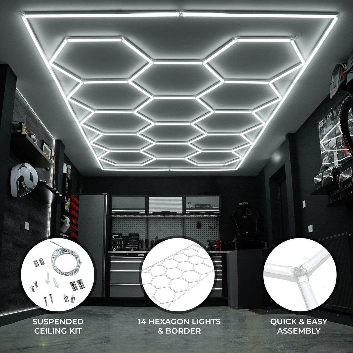 Hexagon LED Lighting - Used - Very Good