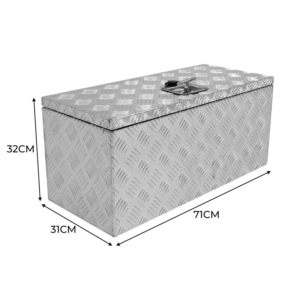 Aluminium Tool Box 70L - Large - Used - Acceptable