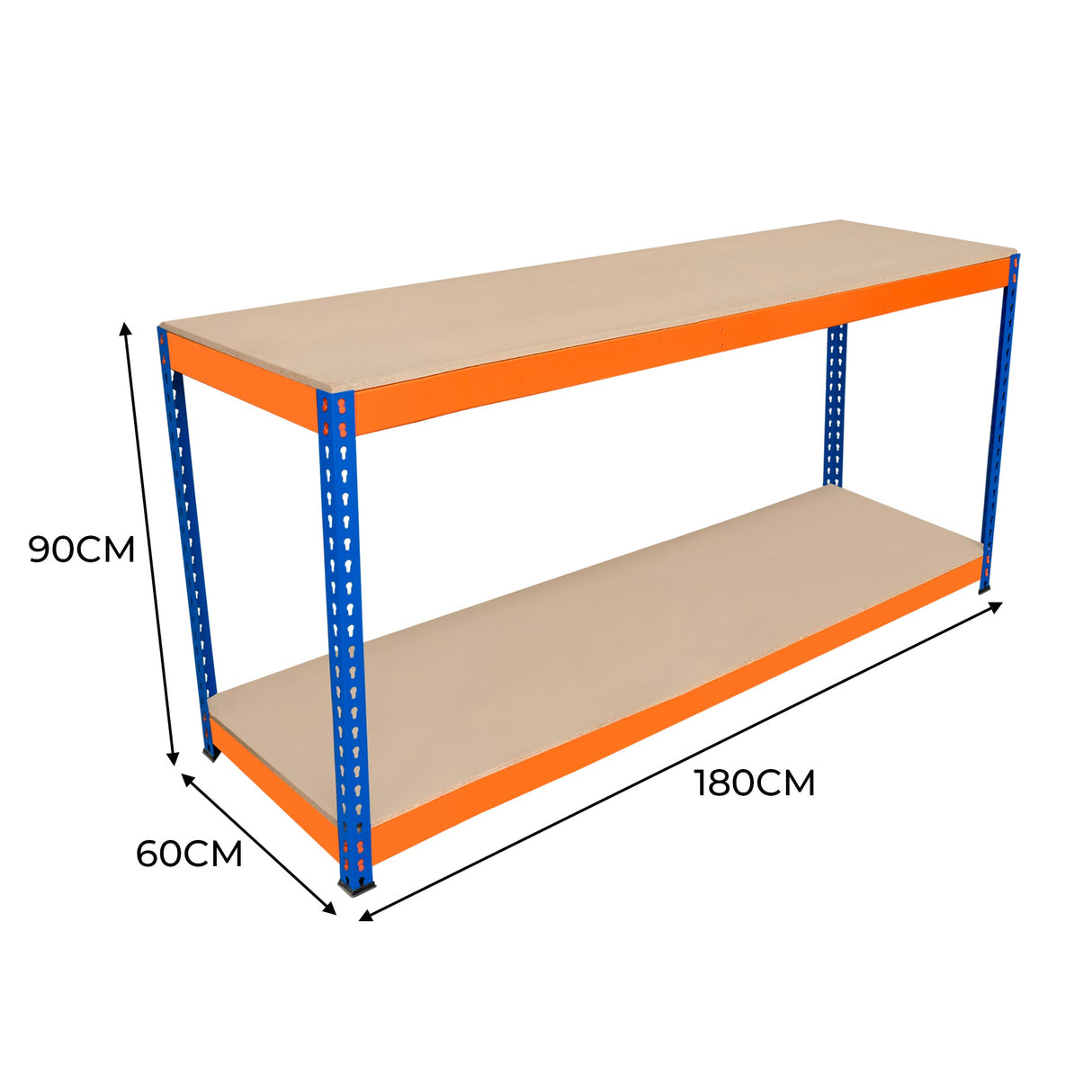 S-Rax 2 Tier Workbench - 180cm x 60cm x 90cm - Used - Good