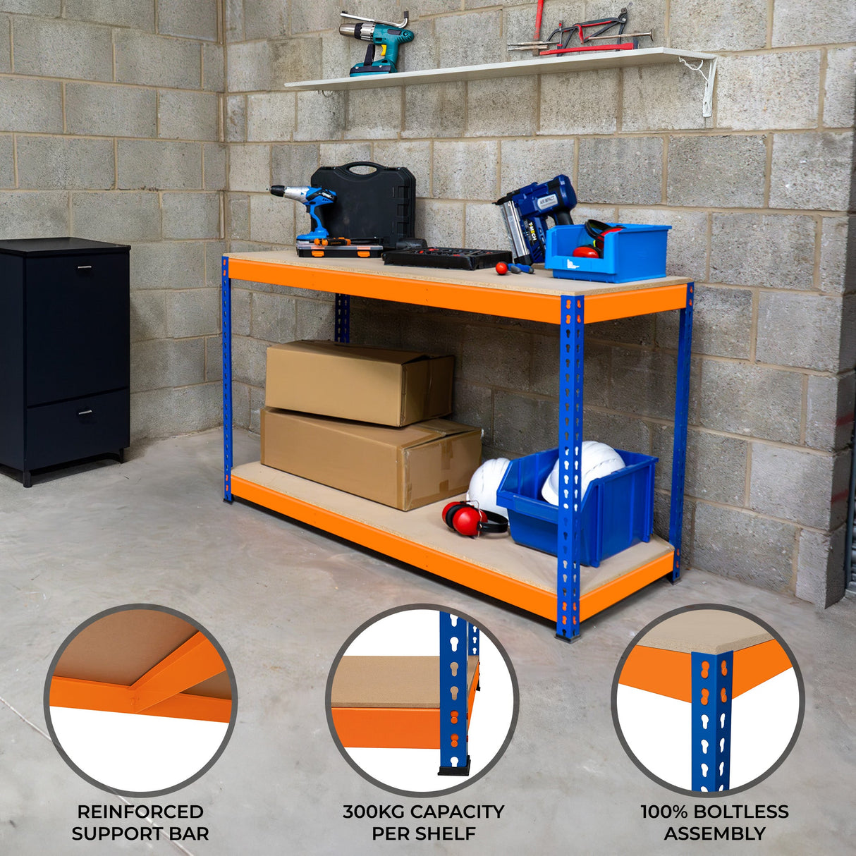 S-Rax 2 Tier Workbench - 90cm x 60cm x 90cm - Used - Very Good