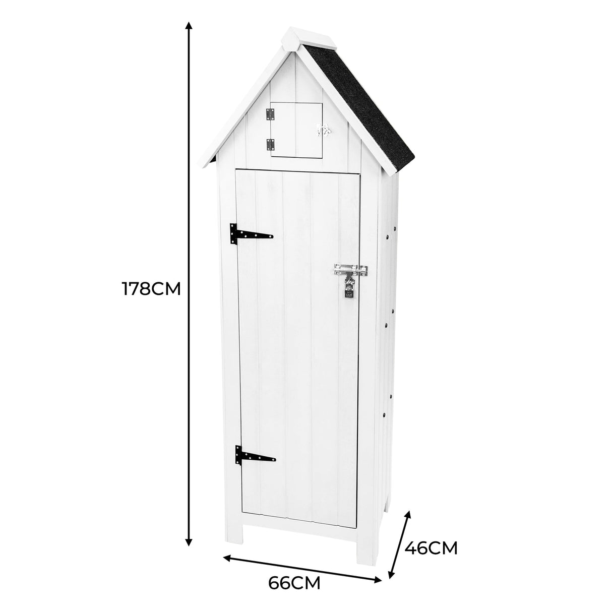 Wooden Garden Shed - White - Used - Acceptable
