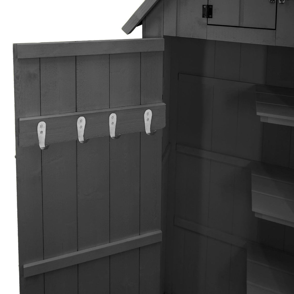 Wooden Garden Shed - Dark Grey - Used - Good