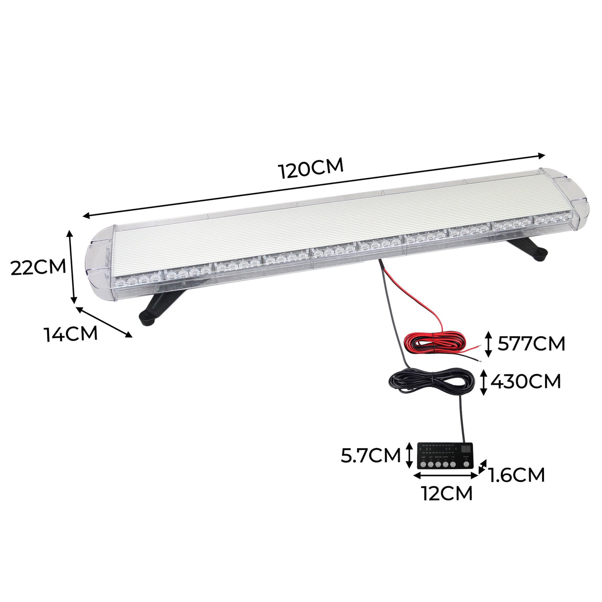 Amber Recovery Light 1200mm With Control Panel - Like New