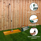 100cm Lawn Leveller & Aerator – Orange - Like New