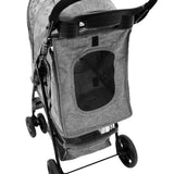 Pet Stroller with Rain Cover - Woven Grey - Used - Acceptable