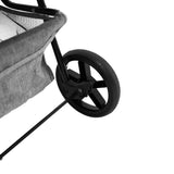 Pet Stroller with Rain Cover - Woven Grey - Like New