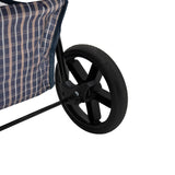 Pet Stroller with Rain Cover – Blue Tartan - Used - Good