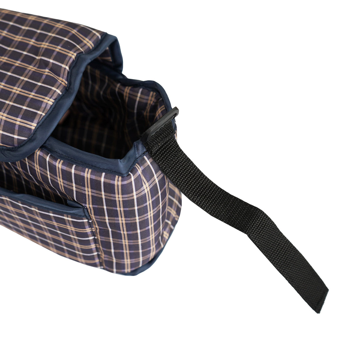 Pet Stroller Caddy Bag - Blue Tartan - Used - Very Good