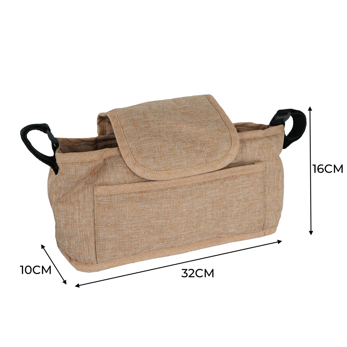 Pet Stroller Caddy Bag - Woven Beige - Used - Acceptable