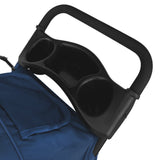 Pet Stroller with Rain Cover & Caddy Bag - Navy Blue - Like New