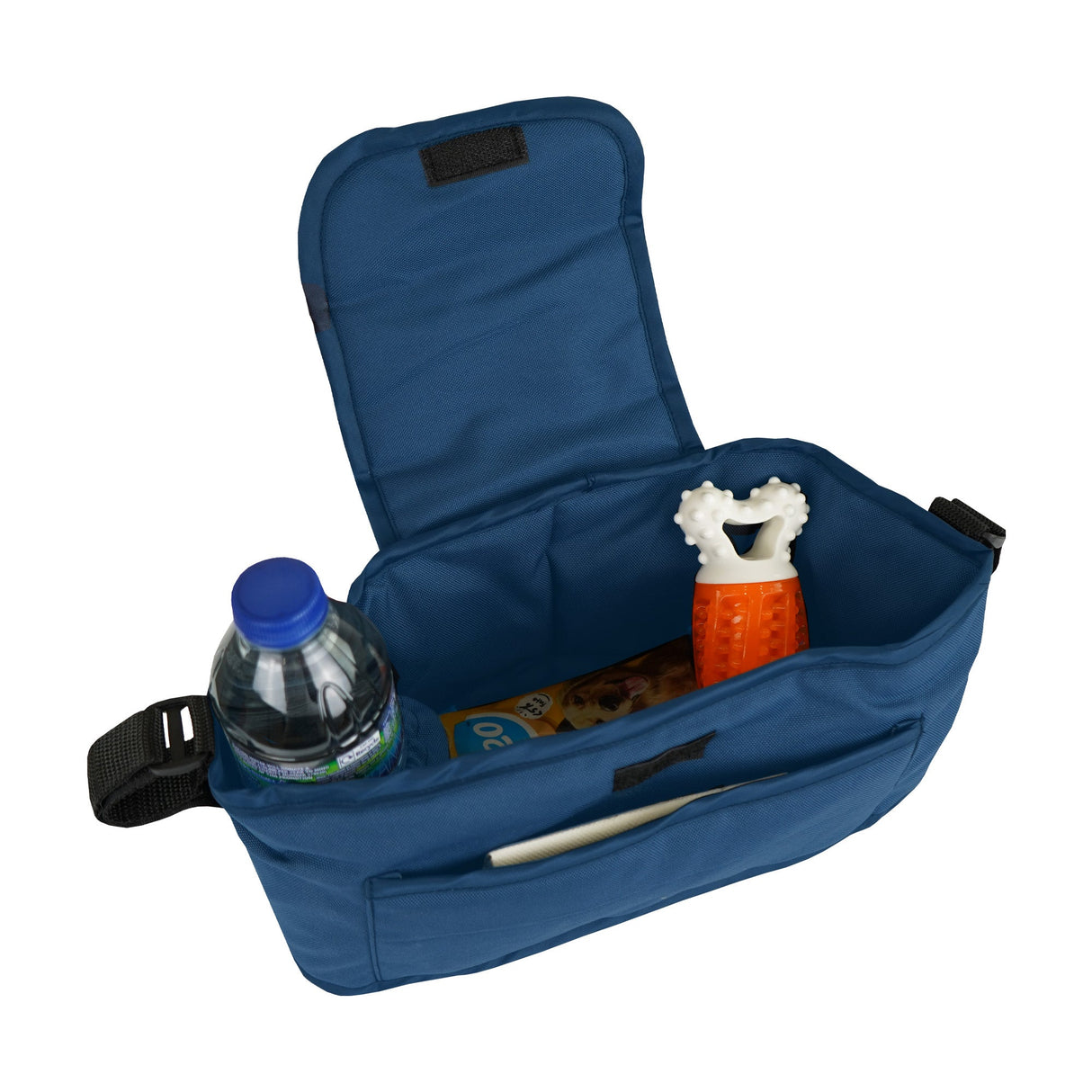 Pet Stroller with Rain Cover & Caddy Bag - Navy Blue - Like New