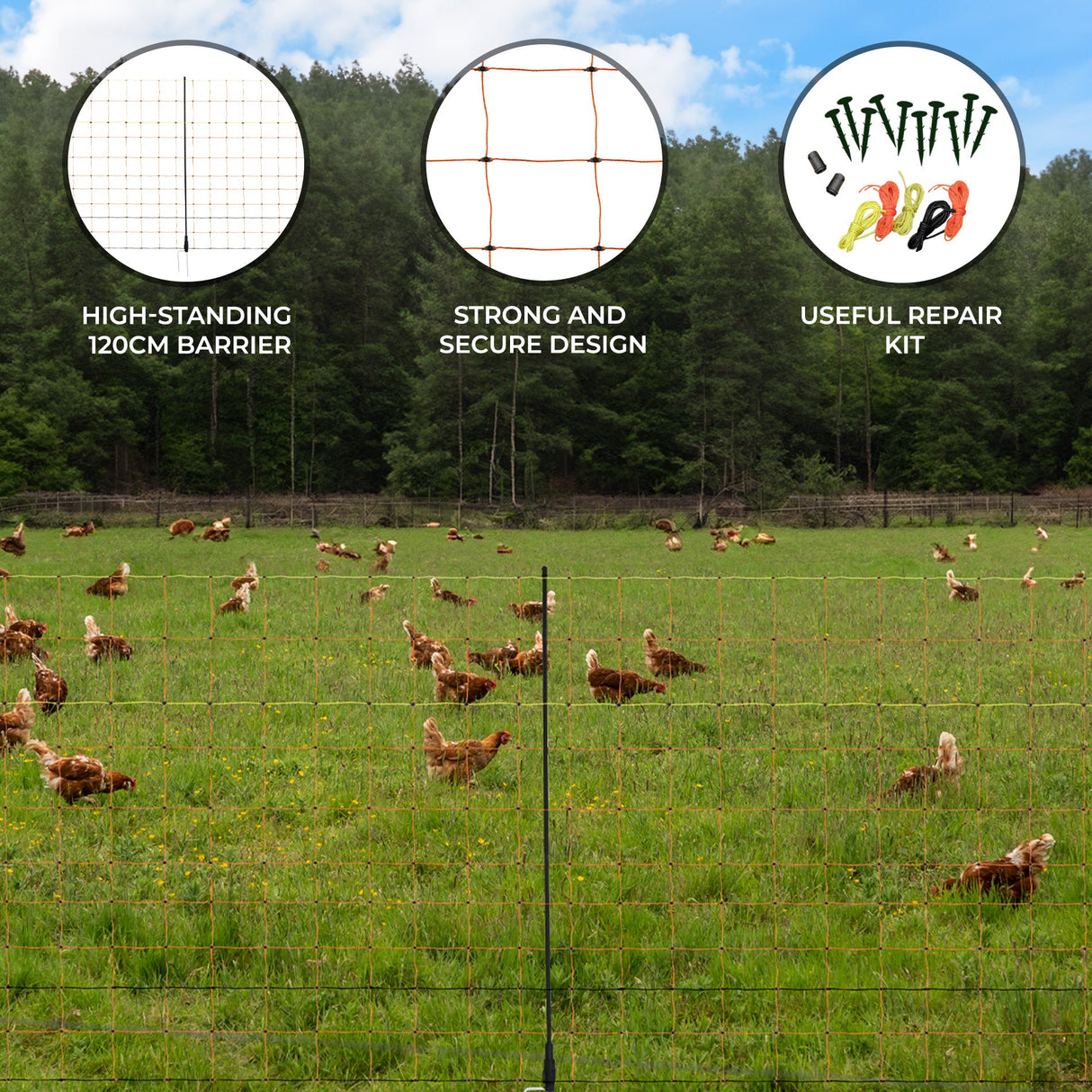 Electric Poultry Netting - 50m - Like New