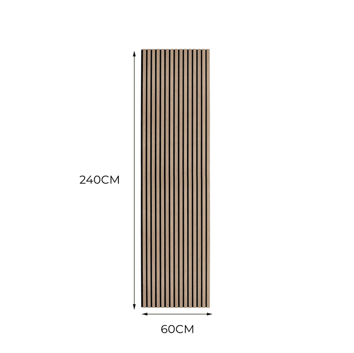 Acoustic Slat Wall Panel - Light Walnut - Like New
