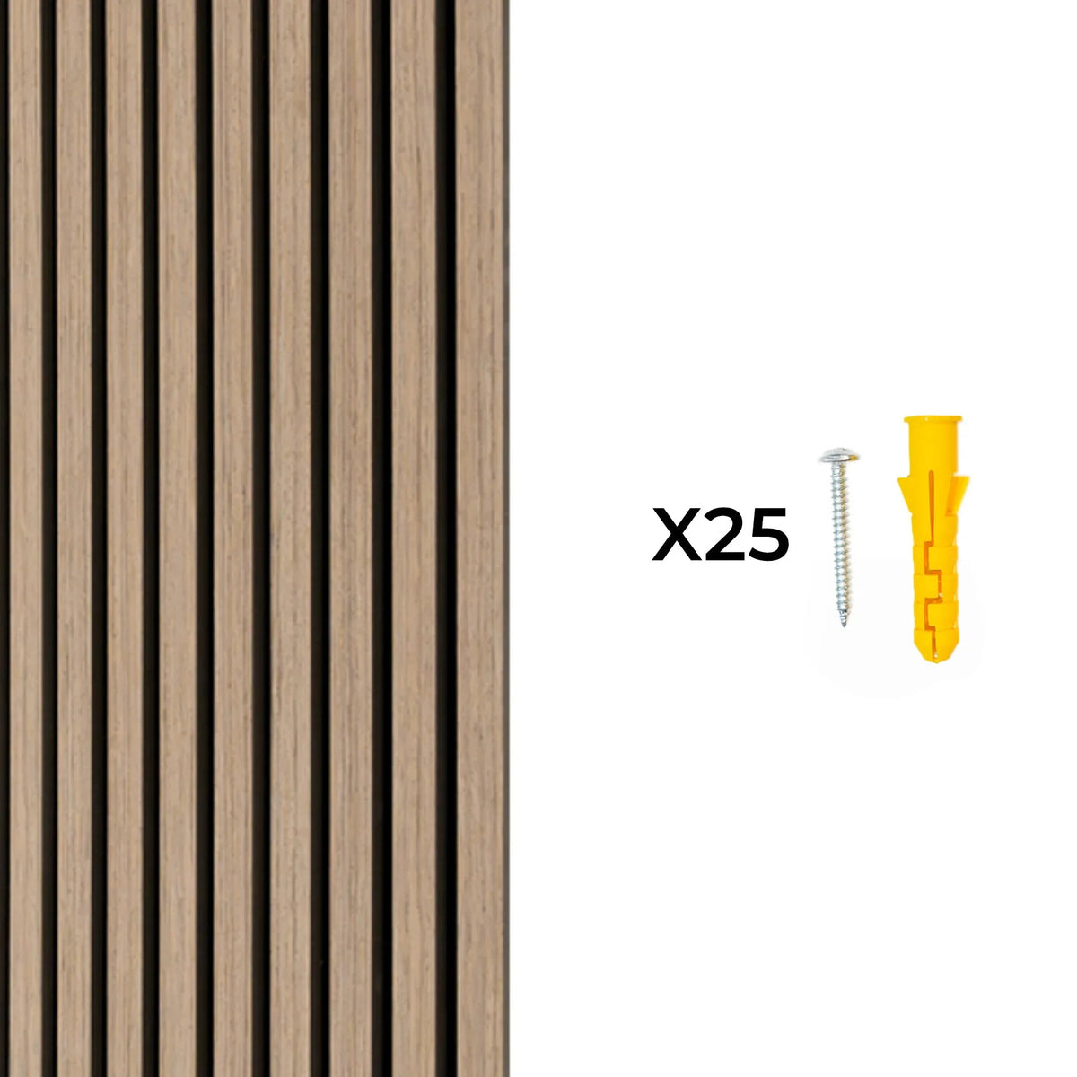 Acoustic Slat Wall Panel - Light Walnut - Used - Very Good