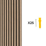 Acoustic Slat Wall Panel - Light Walnut - Used - Very Good