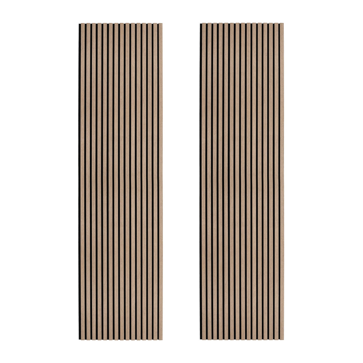 Acoustic Slat Wall Panels x 2 - Light Walnut - Like New