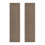 Acoustic Slat Wall Panels x 2 - Light Walnut - Like New