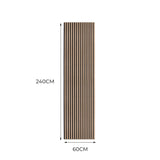 Acoustic Slat Wall Panels x 2 - Light Walnut - Like New