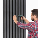 Acoustic Slat Wall Panel – Anthracite Grey - Like New