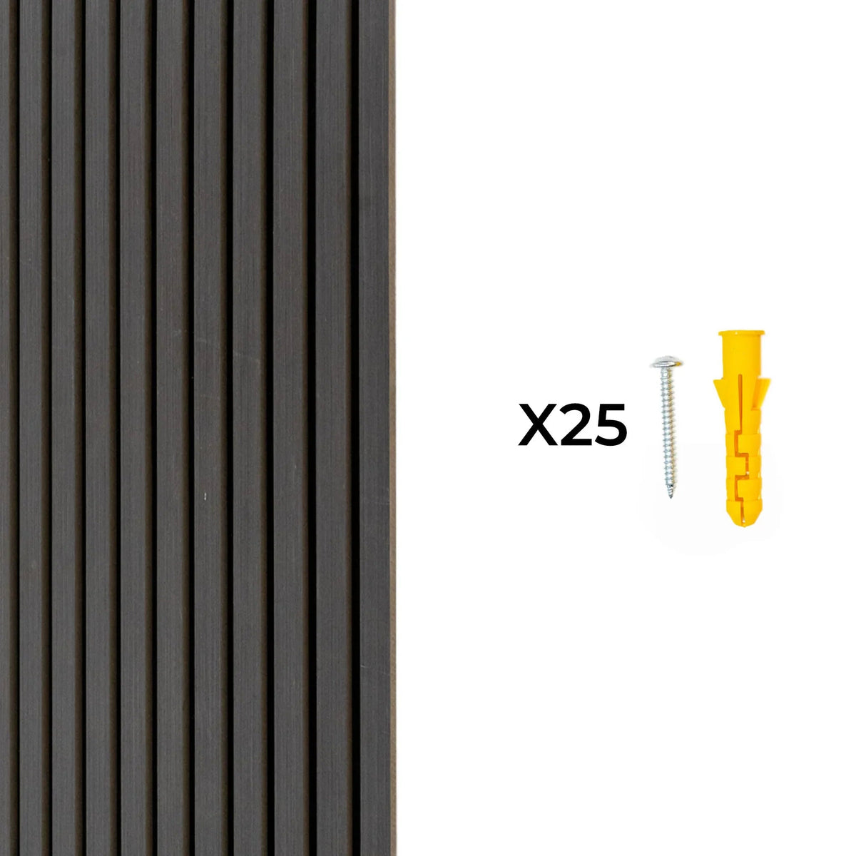Acoustic Slat Wall Panel – Anthracite Grey - Used - Acceptable