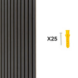 Acoustic Slat Wall Panel – Anthracite Grey - Used - Acceptable