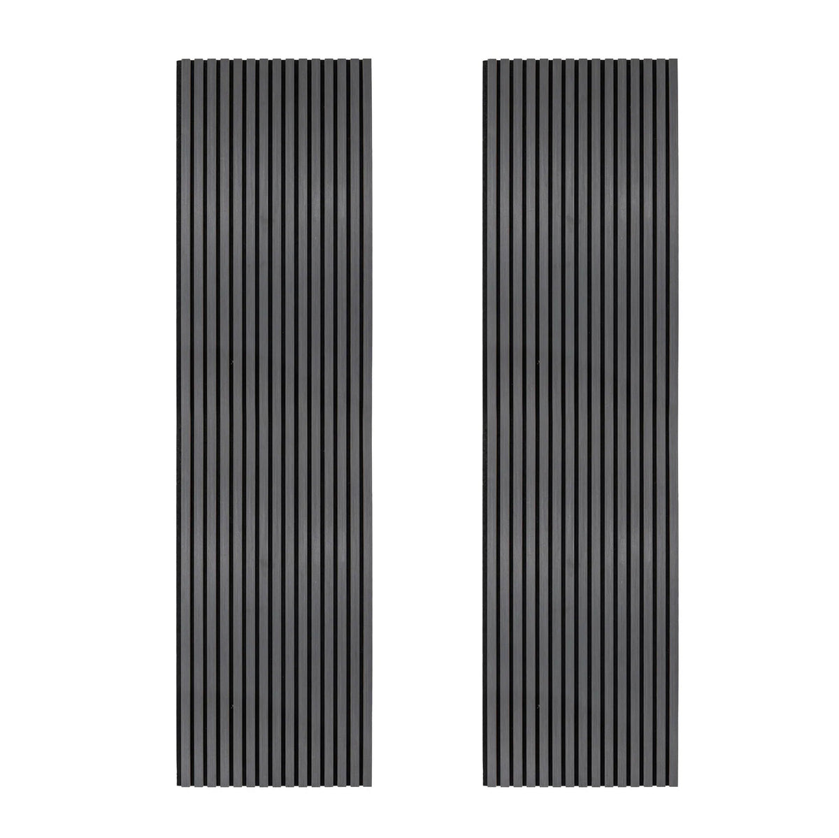 Acoustic Slat Wall Panels x 2 – Anthracite Grey - Used - Good