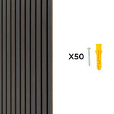 Acoustic Slat Wall Panels x 2 – Anthracite Grey - Used - Very Good