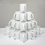 36 White Sublimation Mugs With Boxes & Heat Tape Roll - Like New