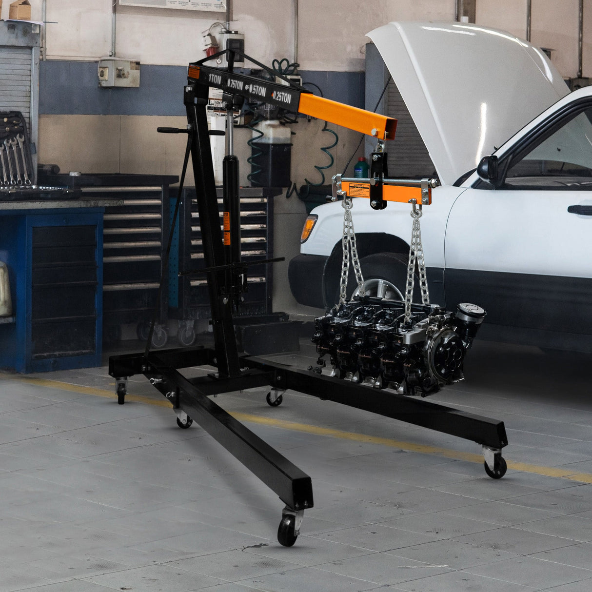 Engine Crane 1 Tonne & Load Leveller - Like New