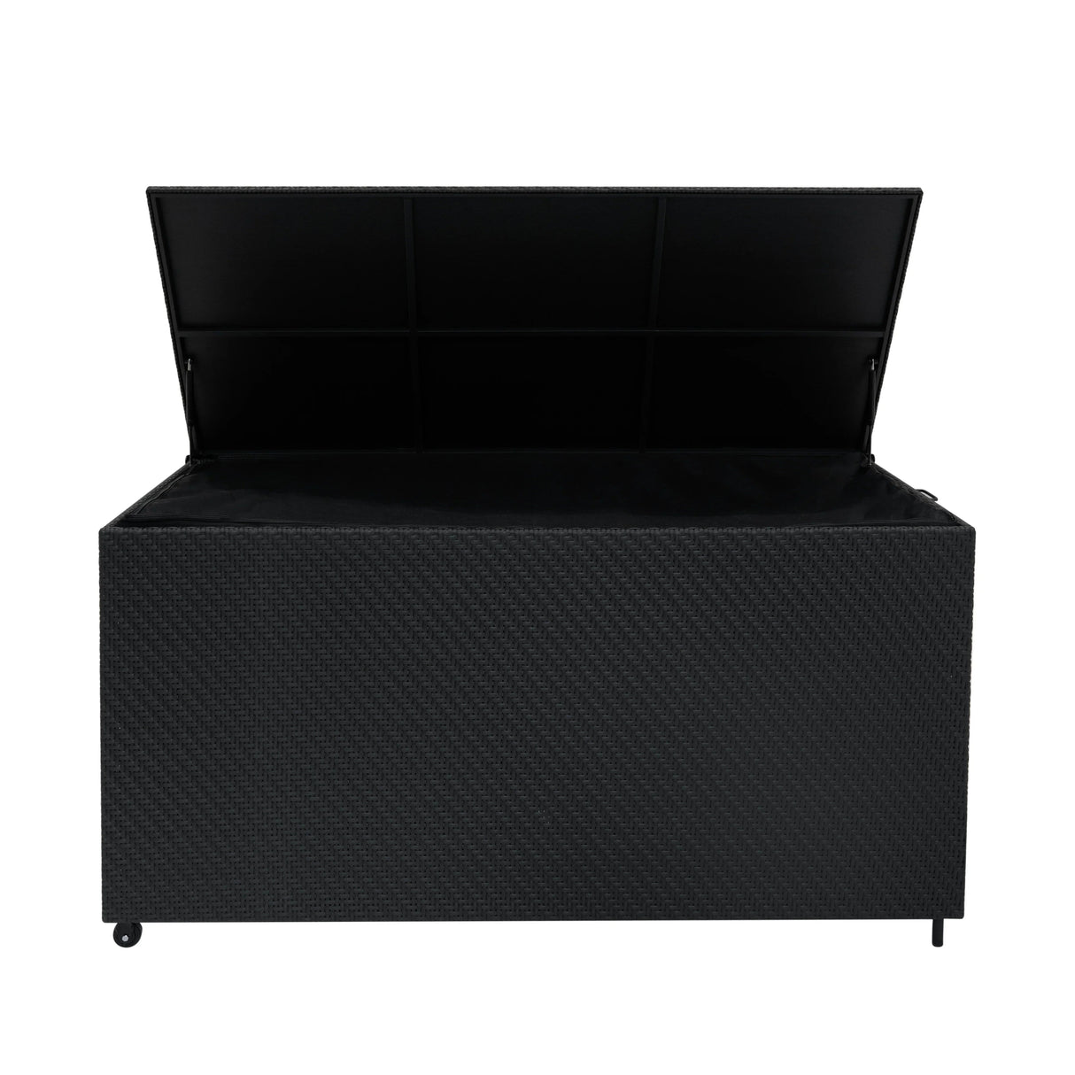 Rattan Storage Box 700L - Black - Like New