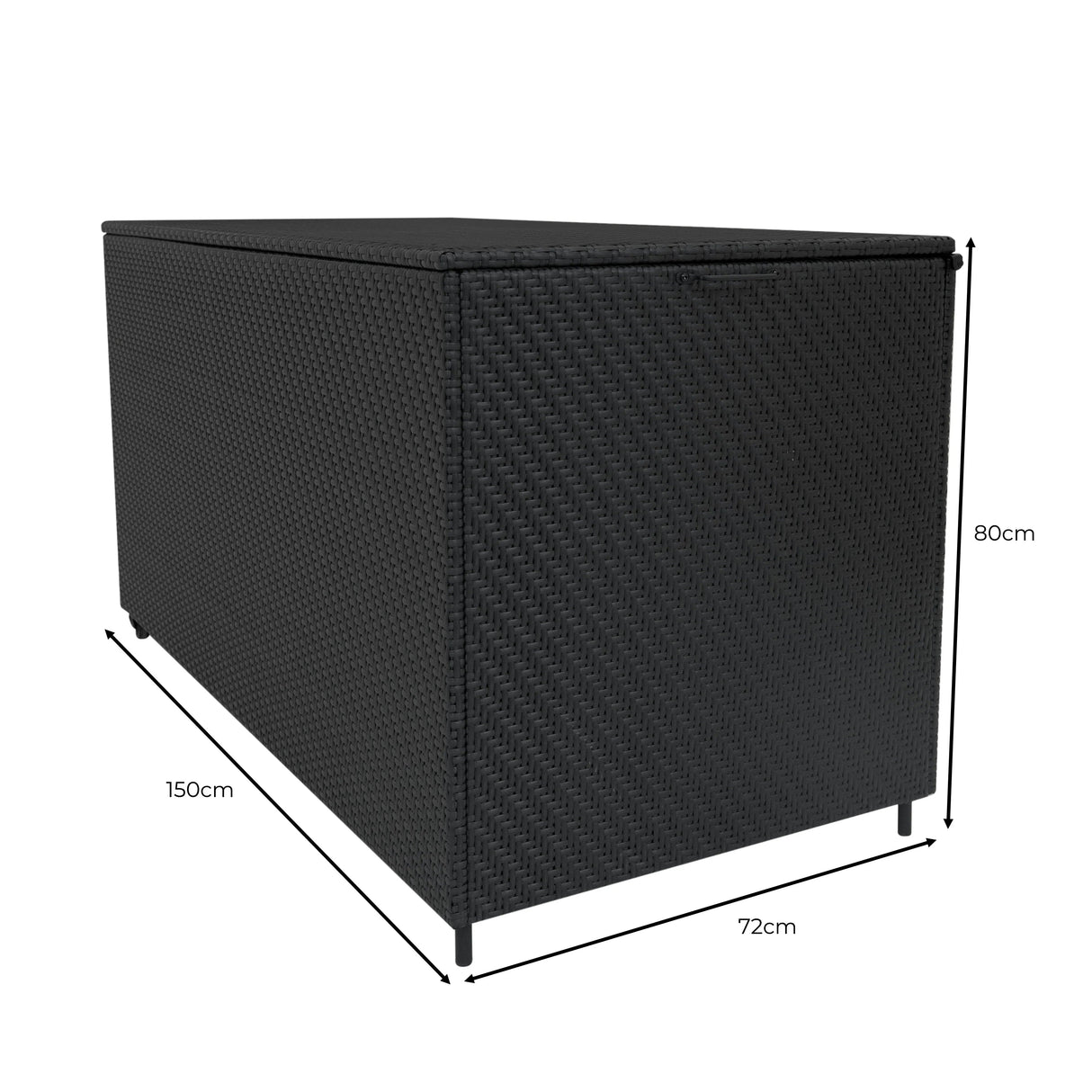 Rattan Storage Box 700L - Black - Used - Good