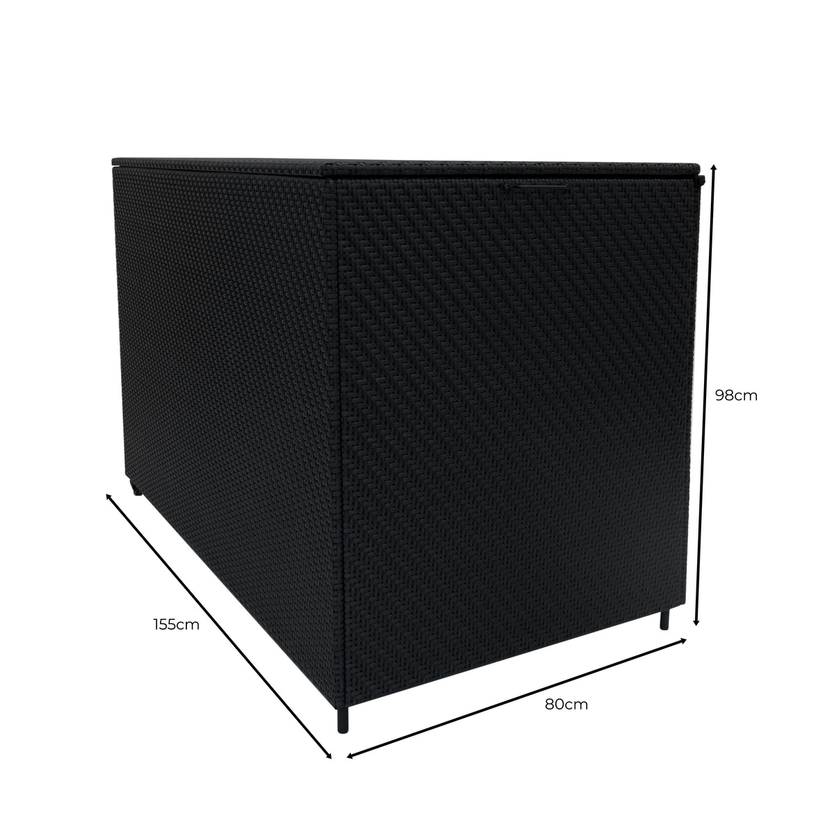 Rattan Storage Box 996L - Black - Like New